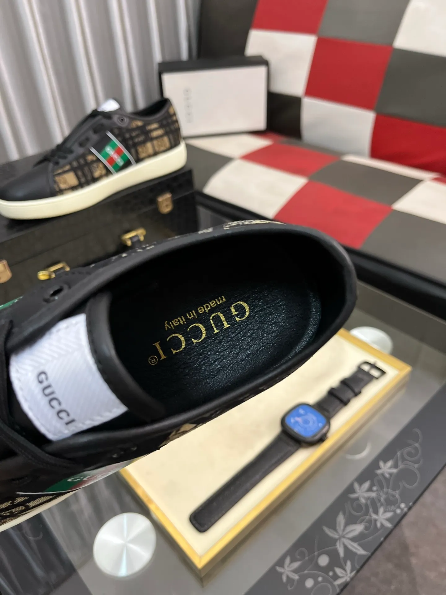 Men's Men's Shoes💰400⌚️⌚️" GUCCI" New official website • Same style, latest • hot style casual shoes, top brand [seduce] luxury ~ purchasing agency, top ~ quality. Products sold at the counter [strong] Original embossed calfskin fabric ➕ Comfortable sheepskin lining, code number: 38-443️⃣colors available